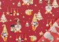 Preview: Wichtel und Laterne Weihnachtsstoff mit süßen Wichteln auf Baumwolle Popeline Webware